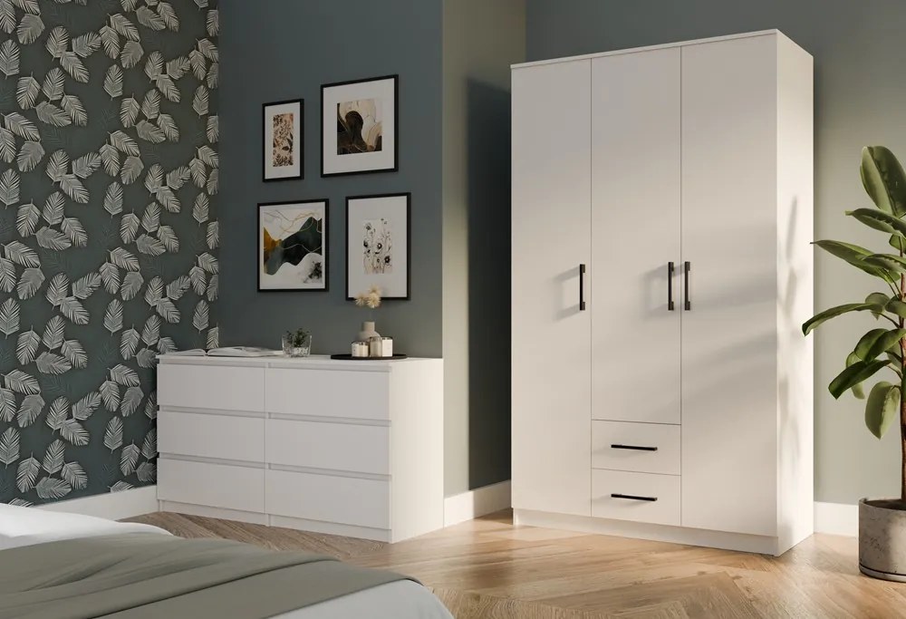 Šatní skříň Romana 120 cm bílá
