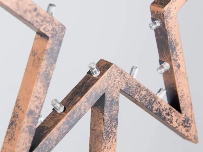 Nexos 43014 Vianočná dekorácia - Hviezda bronzová - 39 cm, 20 LED