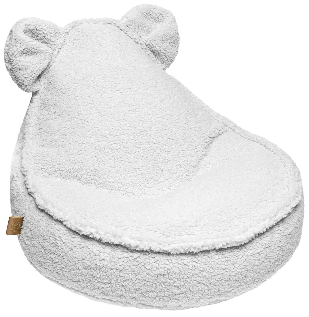 Bearly Sedací vak s uškami Teddy White