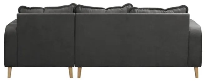 Tmavosivá rohová pohovka (pravý roh) Beata - Ropez