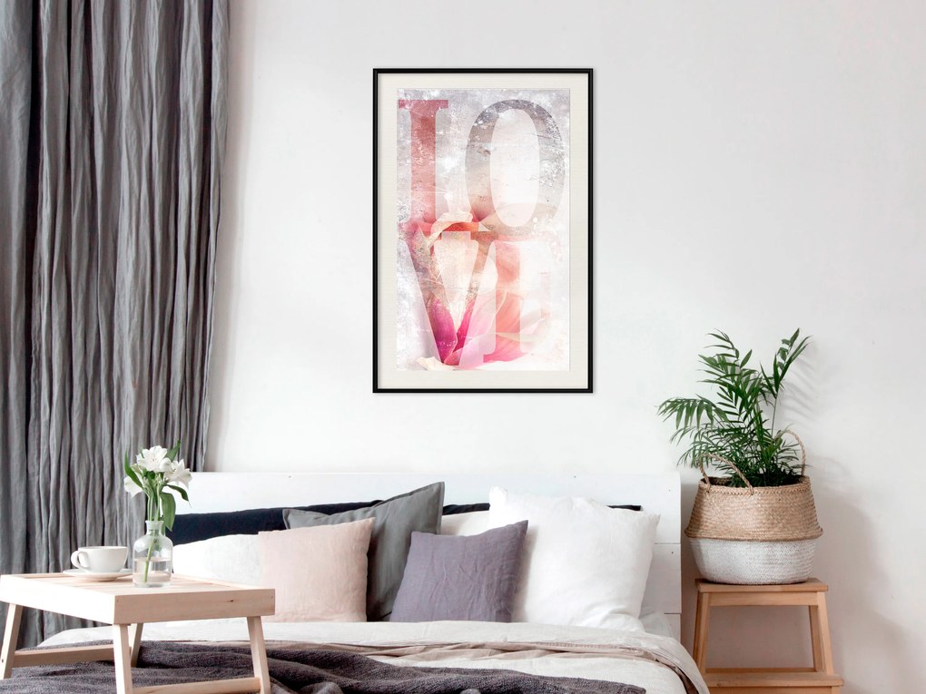 Artgeist Plagát - Magnolia Love [Poster] Veľkosť: 40x60, Verzia: Zlatý rám s passe-partout