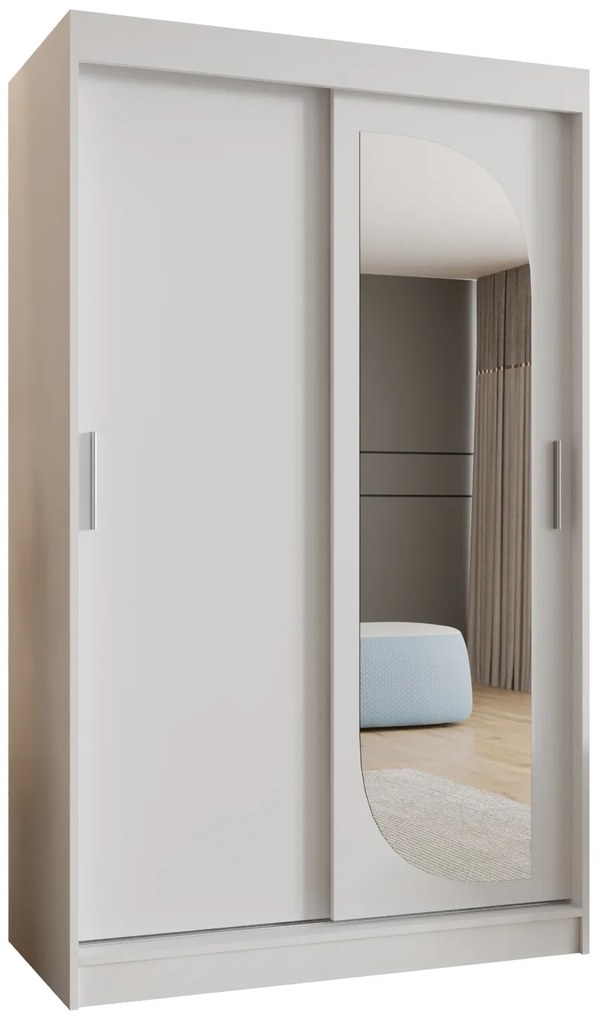 Šatníková skriňa 120 cm Lulu (biela). Akcia -21%. Vlastná spoľahlivá doprava až k Vám domov. 1125970