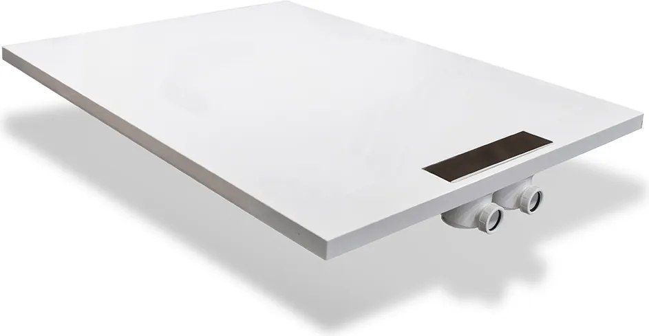Roth Obdĺžniková sprchová vanička z liateho mramoru PRESTOL ROTH-Variant: rozmery: 150x90 cm, kryt sifónu: leštená nehrdzavejúca oceľ - (PRESTOL 1500…