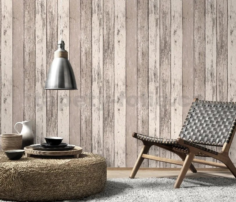 Vliesové tapety na stenu IMITATIONS 2 10200-11, rozmer 10,05 m x 0,53 m, dosky svetlo hnedo-krémové, Erismann