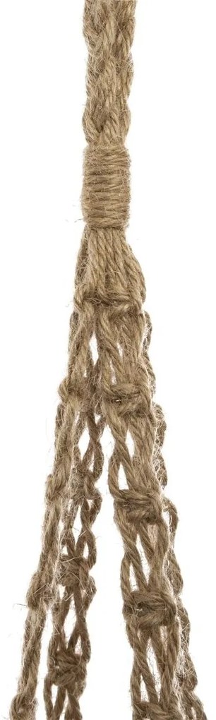 Závesný jutový kvetináč UOL 74 cm biely