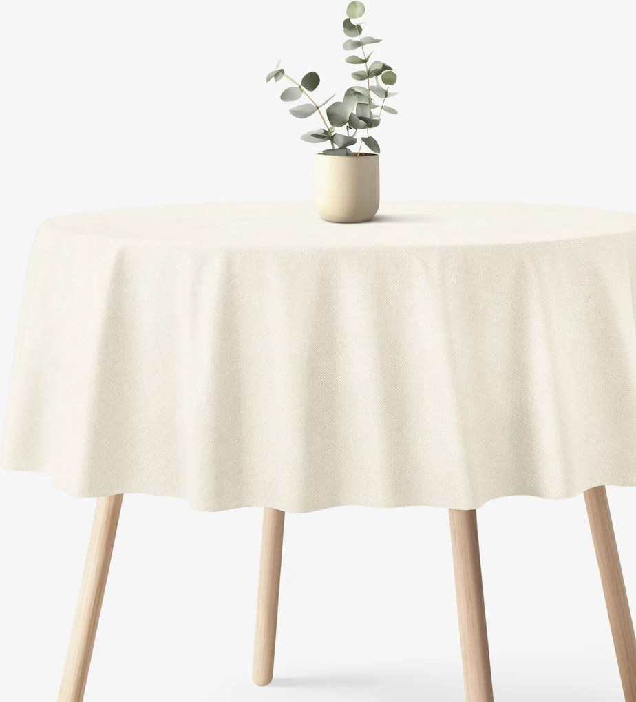 Goldea okrúhly obrus malaga - smotanový Ø 120 cm