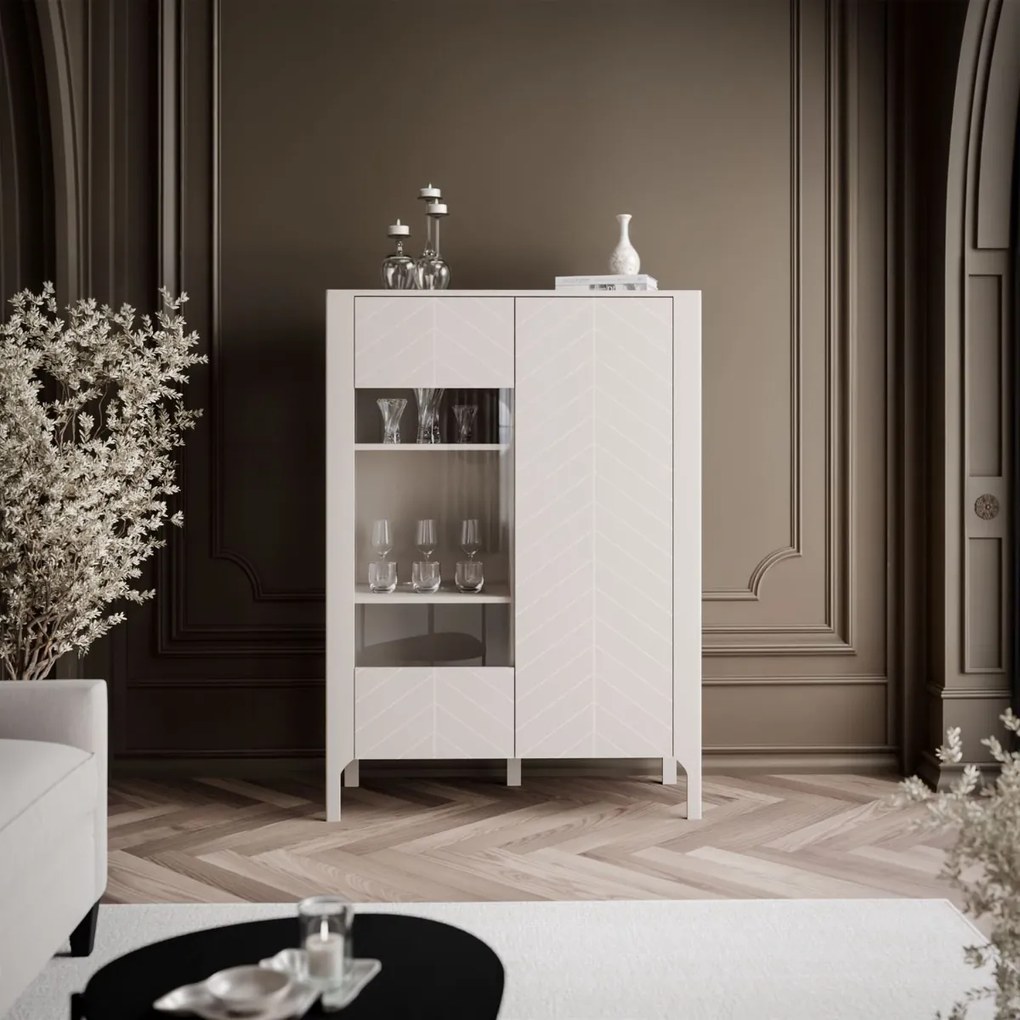 DVOJDVEROVÁ PRESKLENÁ VITRÍNA SALOME KAŠMÍR 103 cm