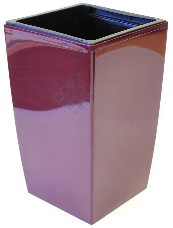 Schetelig CUBICO P hranatý kvetináč, ružový, ↔ 16 x ↕ 26 cm