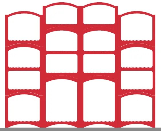 Zostava Bloc Cellier Robust červená, kapacita fliaš: 186