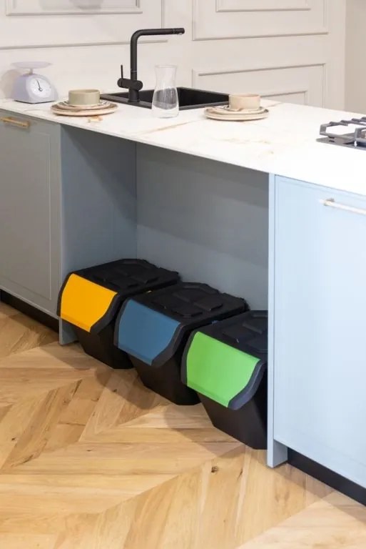 Sada 3 odpadkových košov FRIDA na triedený odpad 3 x 25 l