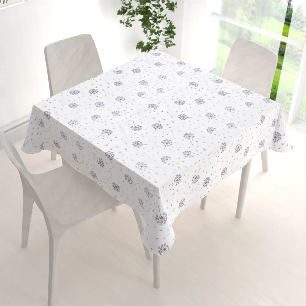 Biante Bavlnený štvorcový obrus Sandra SA-189 Odkvitnuté púpavy 140x140 cm