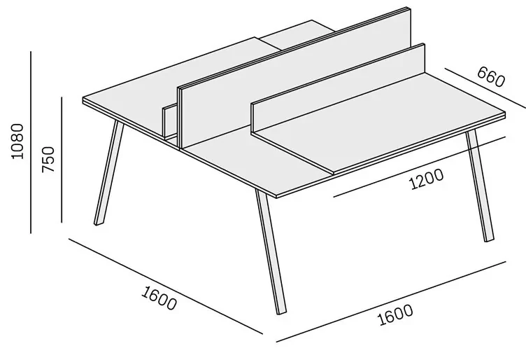 PLAN Kancelársky pracovný stôl DOUBLE LAYERS, posuvná vrchná doska, s prepážkami, biela