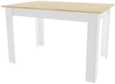 TRENDIE Jedálenský stôl VALDI 120x80 dub sonoma s bielymi nohami