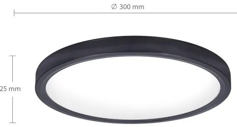 Brilagi - LED stropné svietidlo ESTELA LED/18W/230V čierna