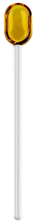 Sklenená lyžička 15,5 cm, žltá