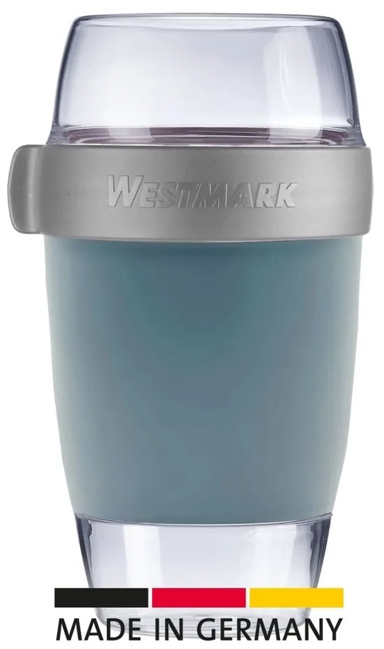 Westmark Trojdielna dóza na jedlo, 1150 ml, modrá