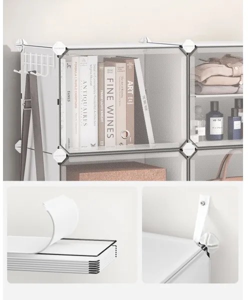 Modulárny regál s priehradkami BOXIFY biela