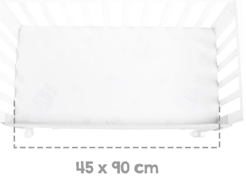 Biela postieľka 90x45 cm – Roba