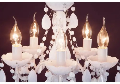 Luster 7227 5-Ramien biely  - Komfort-nábytok