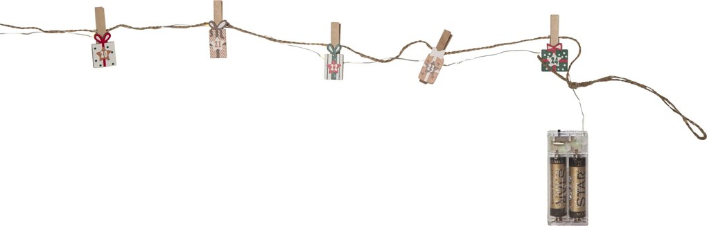STAR TRADING Adventný kalendár / Svetelná reťaz Clippy Advent 240 cm