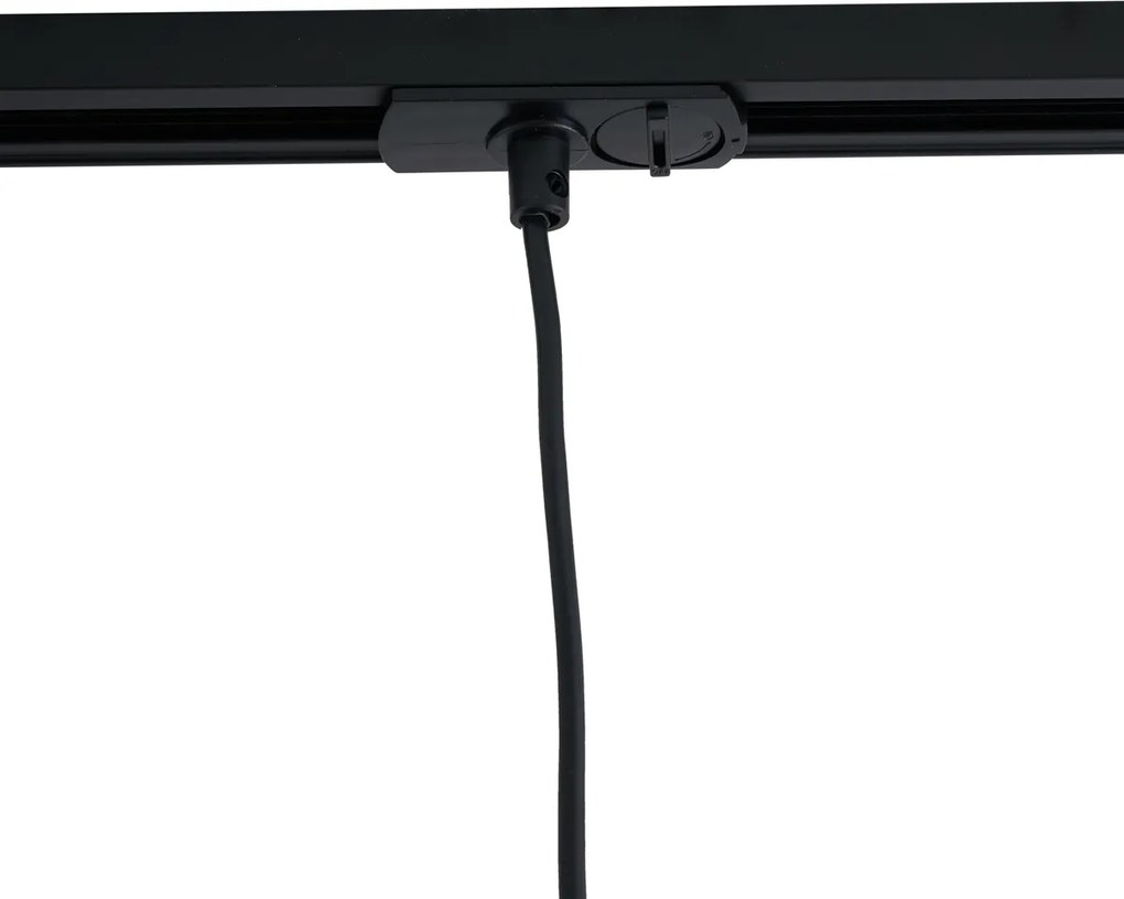 Moderné závesné svietidlo béžové s čiernou farbou pre koľajnicový systém 1-fázové - Iconic Frini