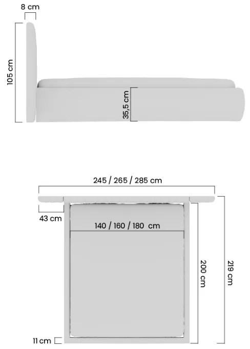 Posteľ Galin S vnútorným úložným priestorom/ 160x200 / Leo 03