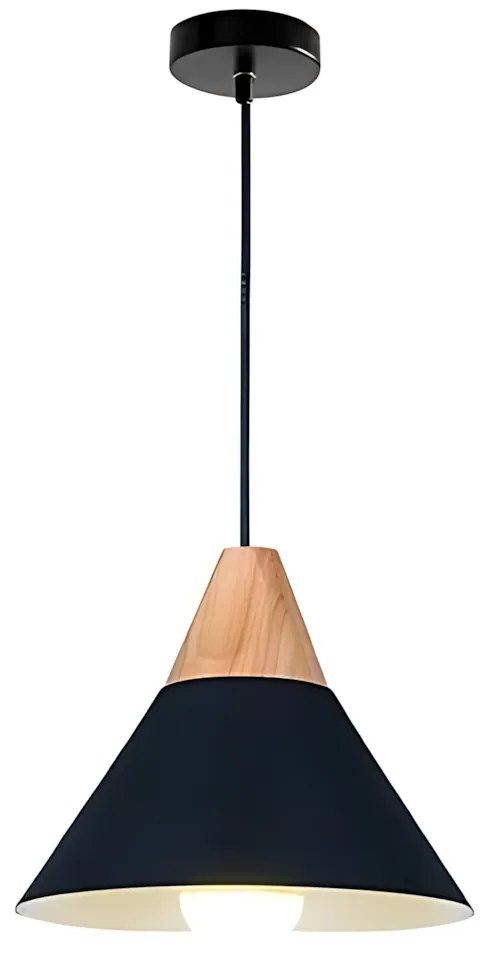 Toolight Toolight, stropné svietidlo 1xE27, SCANDI C, čierna matná-hnedá, OSW-00104