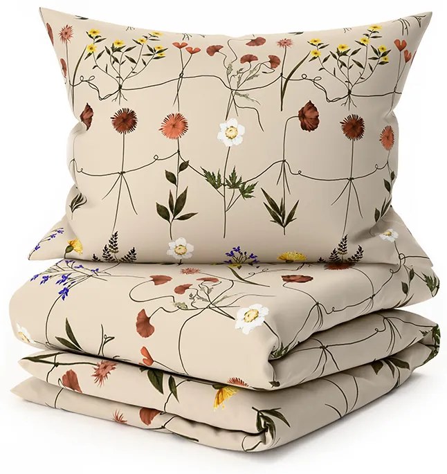 Obliečky z mikrovlákna HERBAR béžové Rozmer obliečky: 70 x 90 cm | 140 x 200 cm