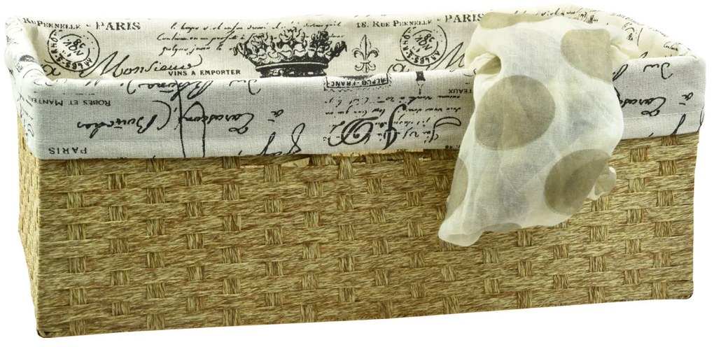 Úložný box s látkou PARIS Rozmery (cm): 52x33, v. 20
