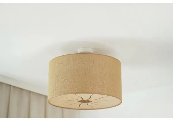 Brilagi - Prisadený luster COUNTRY ROLLER 1xE27/15W/230V pr. 50 cm béžová