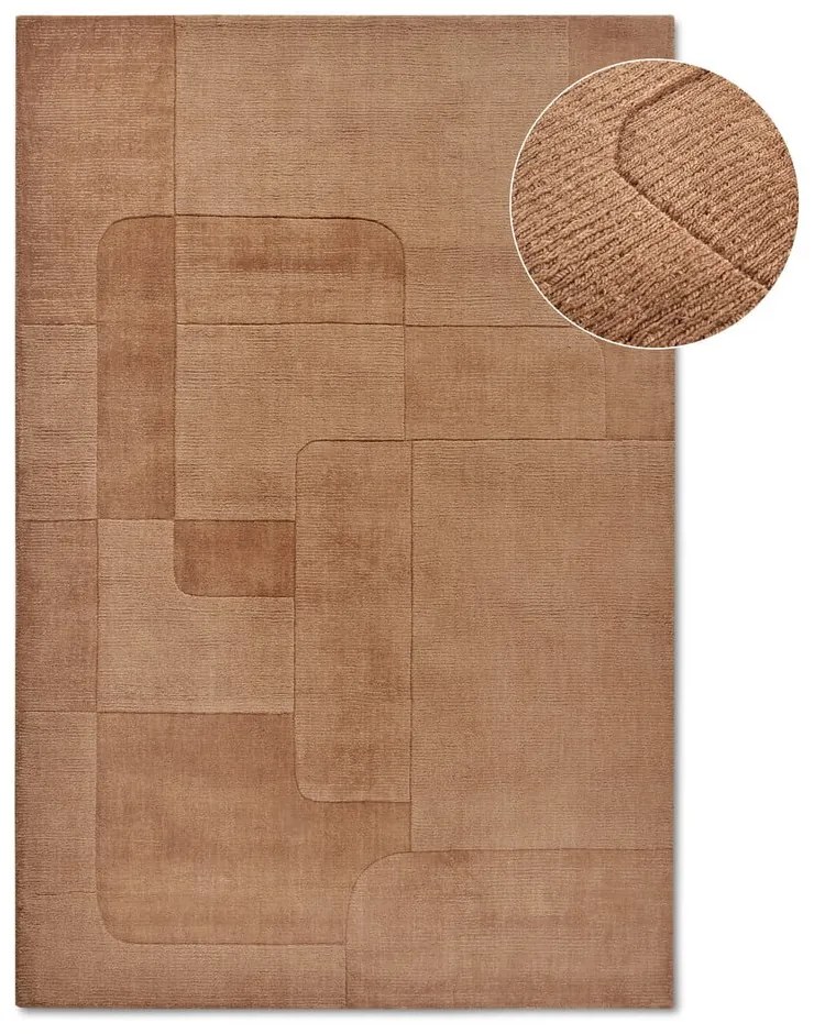Hnedý ručne tkaný vlnený koberec 160x230 cm Charlotte – Villeroy&amp;Boch