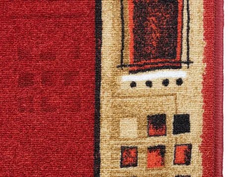 Koberce Breno Behúň JENA 10, šíře role 100 cm, červená, viacfarebná
