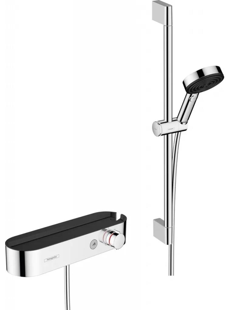 Hansgrohe Pulsify Select S - Sprchová súprava 105 3jet Relaxation s termostatom, sprchovou tyčou 65 cm, chróm 24260000