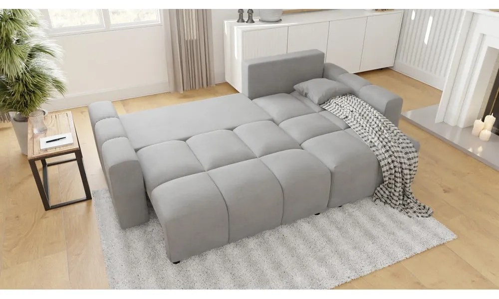 Svetlosivá rohová pohovka (variabilná) Luki – Ropez