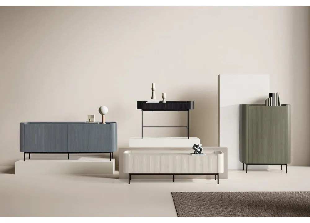 Sivomodrá komoda 200x80x40 cm Willa – MOME