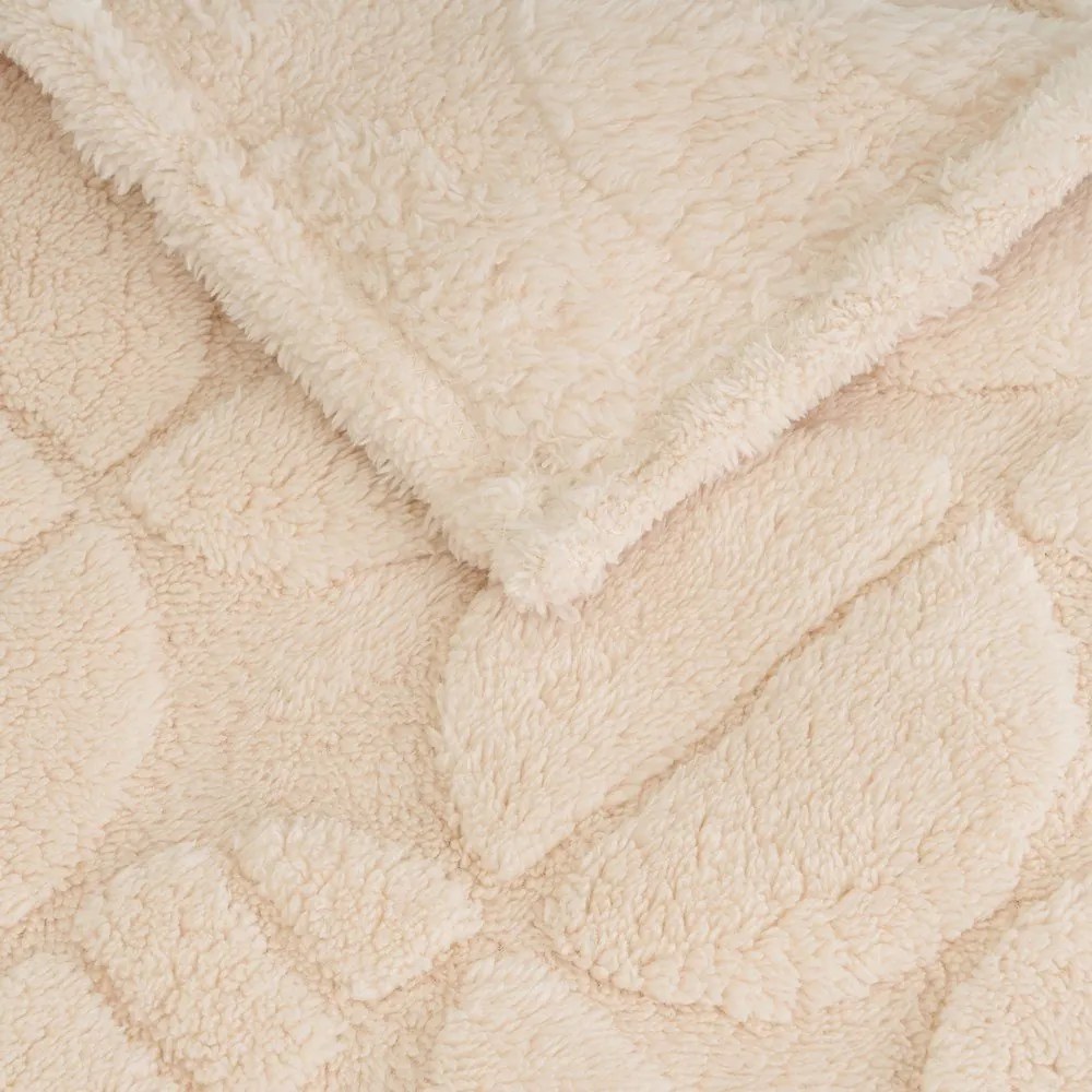 Béžová deka z mikroplyšu 130x160 cm Mid Century – Casa Selección