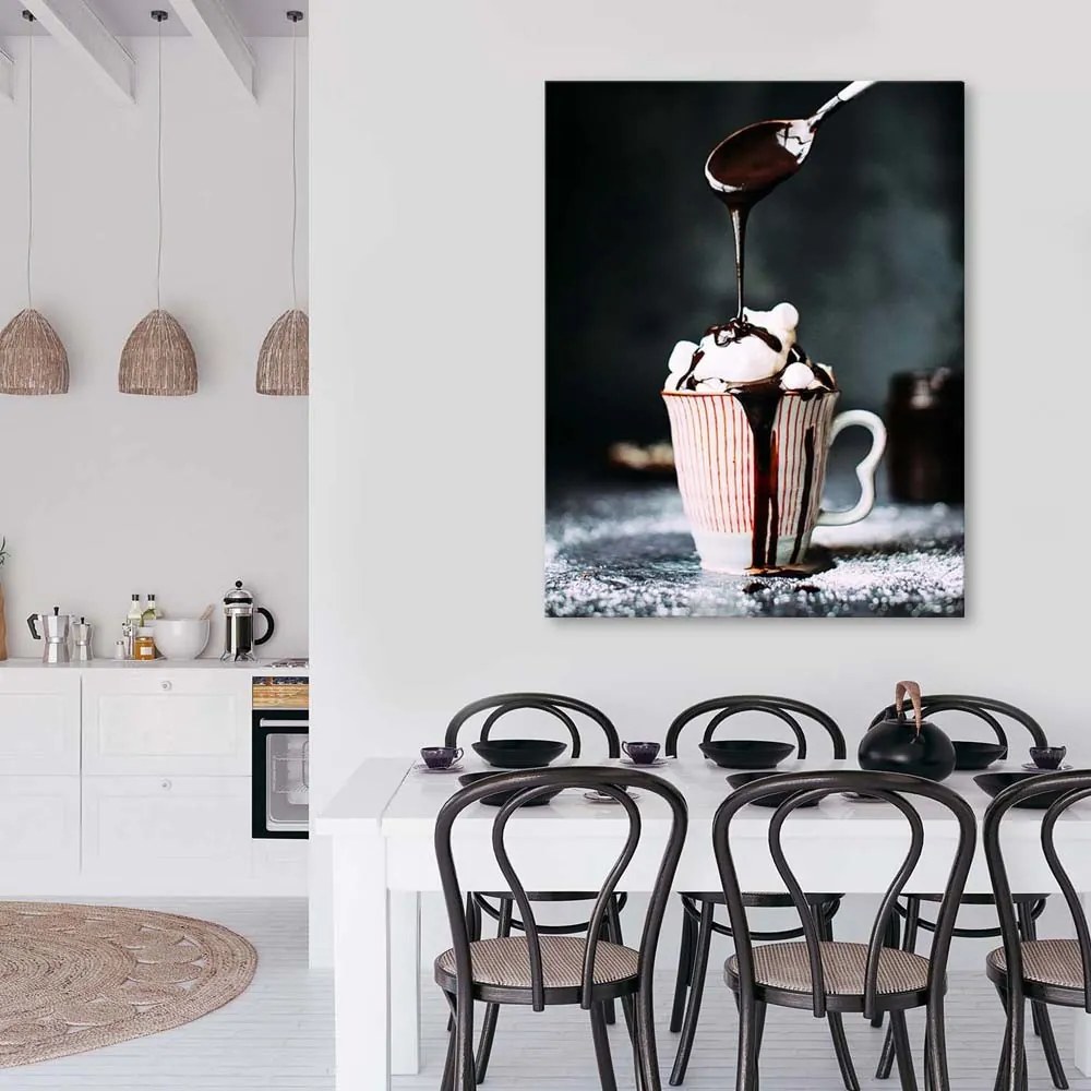 Gario Obraz na plátne Káva s marshmallows Rozmery: 70 x 100 cm
