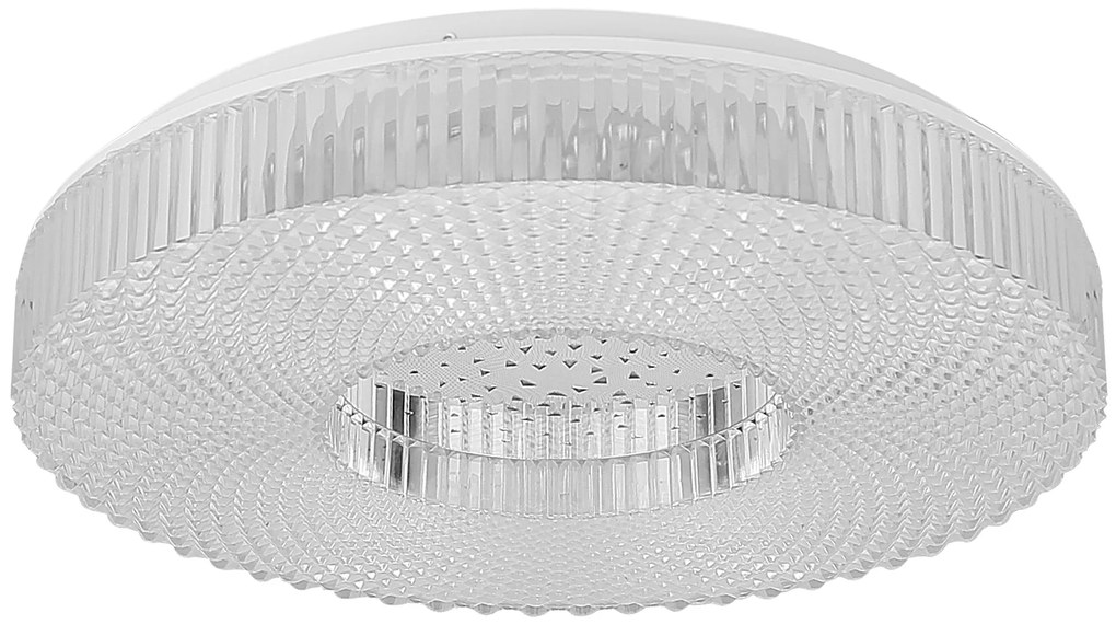 CLX LED stropné osvetlenie SORRENTO, 24W, teplá biela-studená biela, 40cm, okrúhle, číre