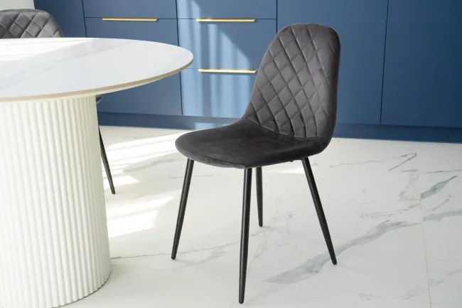 Jedálenská stolička ORLANDO zamatová, grafitová