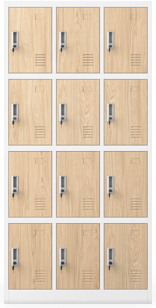 Šatňová skriňa MARCIN, 900 x 1850 x 400 mm, Eco Design: biela/dub sonoma