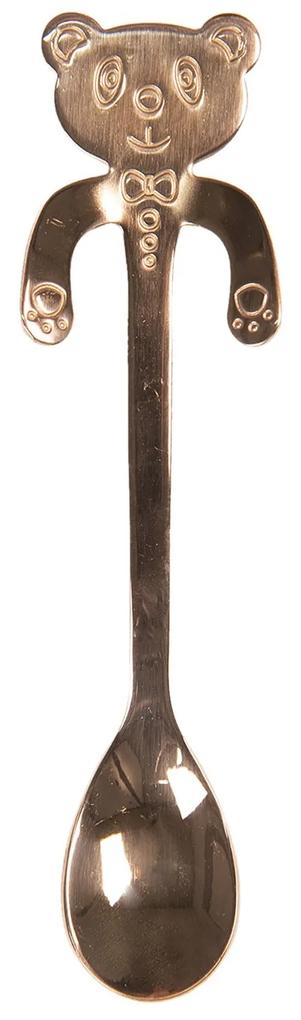 Bronzová dezertné lyžička Medvedík - 3 * 12 cm