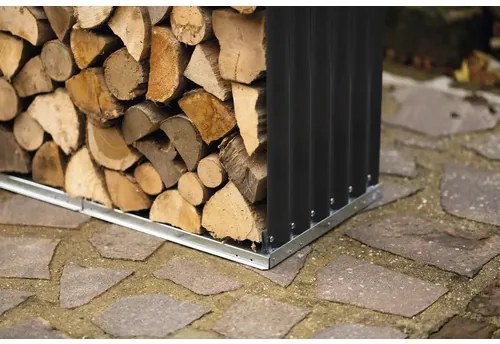 Prístrešok na drevo WESTMANN 212 x 46 x 111 cm plechový antracit