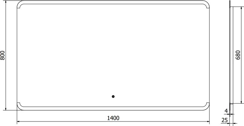 Mexen Nida, LED kúpeľňové zrkadlo s podsvietením 140x080 cm, 6000K, ochrana proti zahmlievaniu, 9806-140-080-611-00