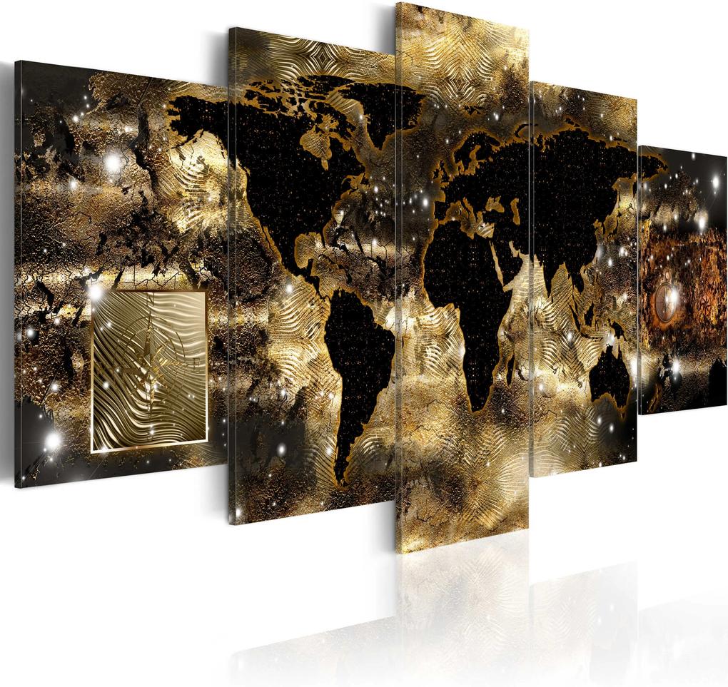 Obraz - Continents of bronze 100x50