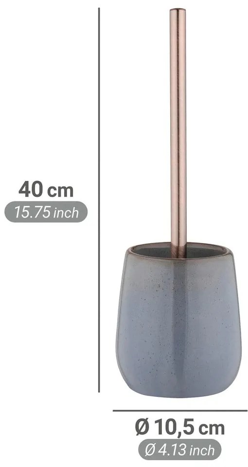 Sivá keramická WC kefa Sirmione – Wenko