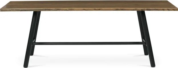 Jedálenský stôl 220x90 cm HT-T1822 WAL orech / čierne nohy