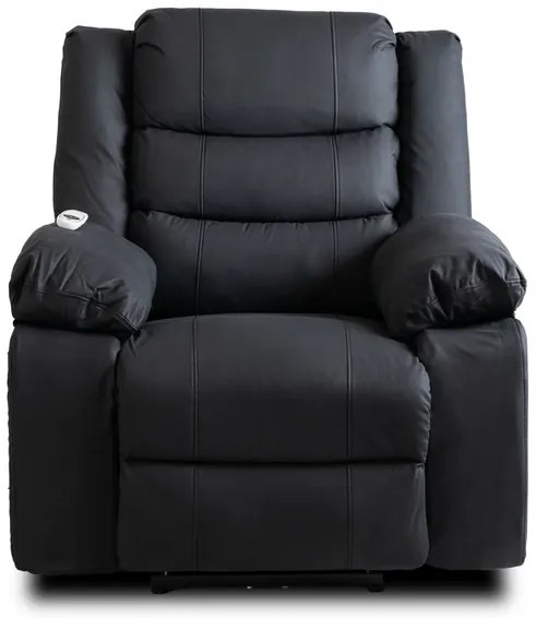 Masážne kreslo AMADEO čierne, ekokoža