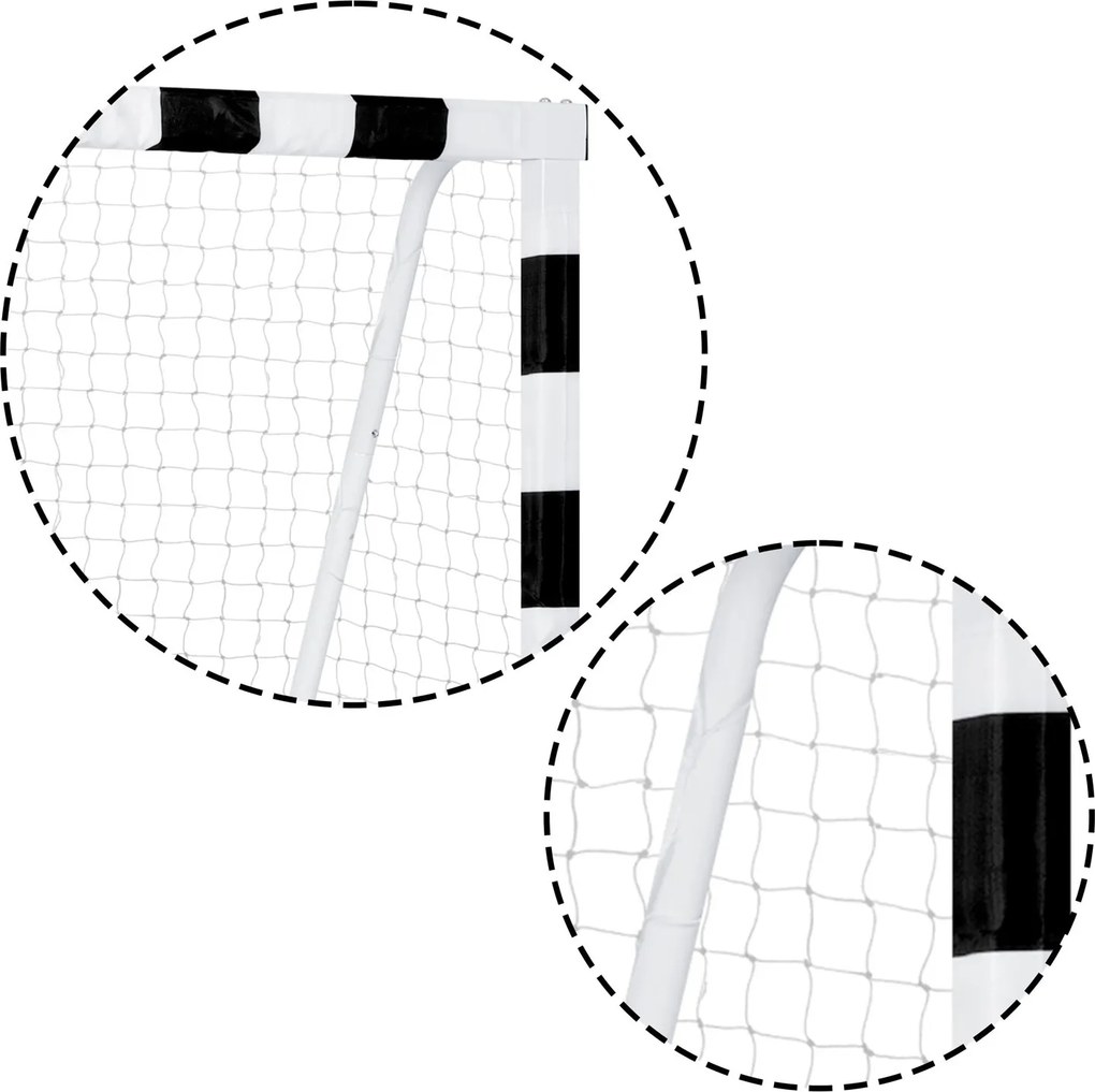 Neo-Sport Futbalová bránka 300 x 200 x 120 cm NS-465 čierna a biela