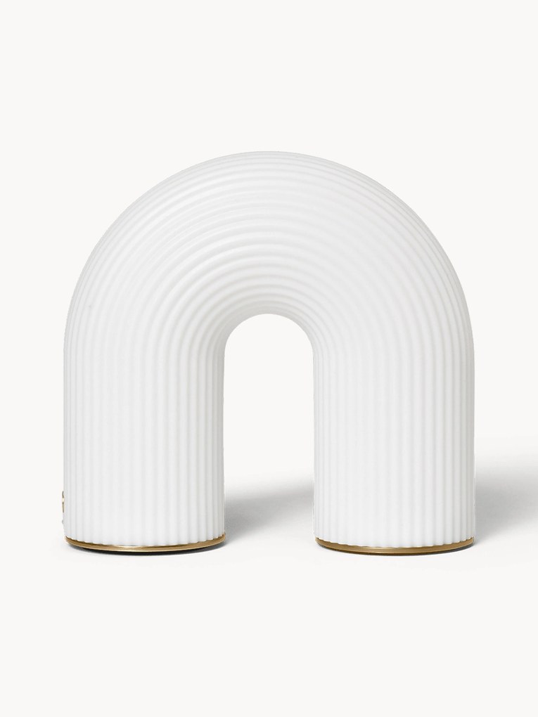 Malá prenosná stmievateľná stolová LED lampa's drážkovanou štruktúrou Vuelta