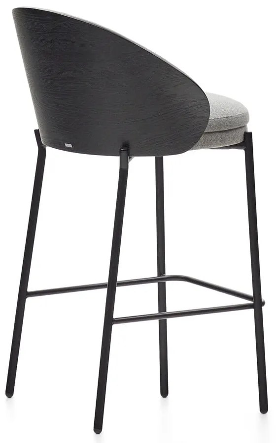 Čierno-sivá barová stolička (výška sedadla 65 cm) Eamy – Kave Home